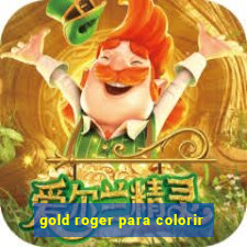 gold roger para colorir